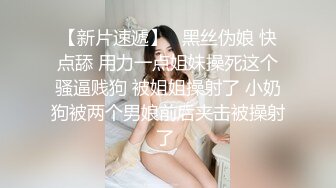 【新片速遞】   黑丝伪娘 快点舔 用力一点姐妹操死这个骚逼贱狗 被姐姐操射了 小奶狗被两个男娘前后夹击被操射了 